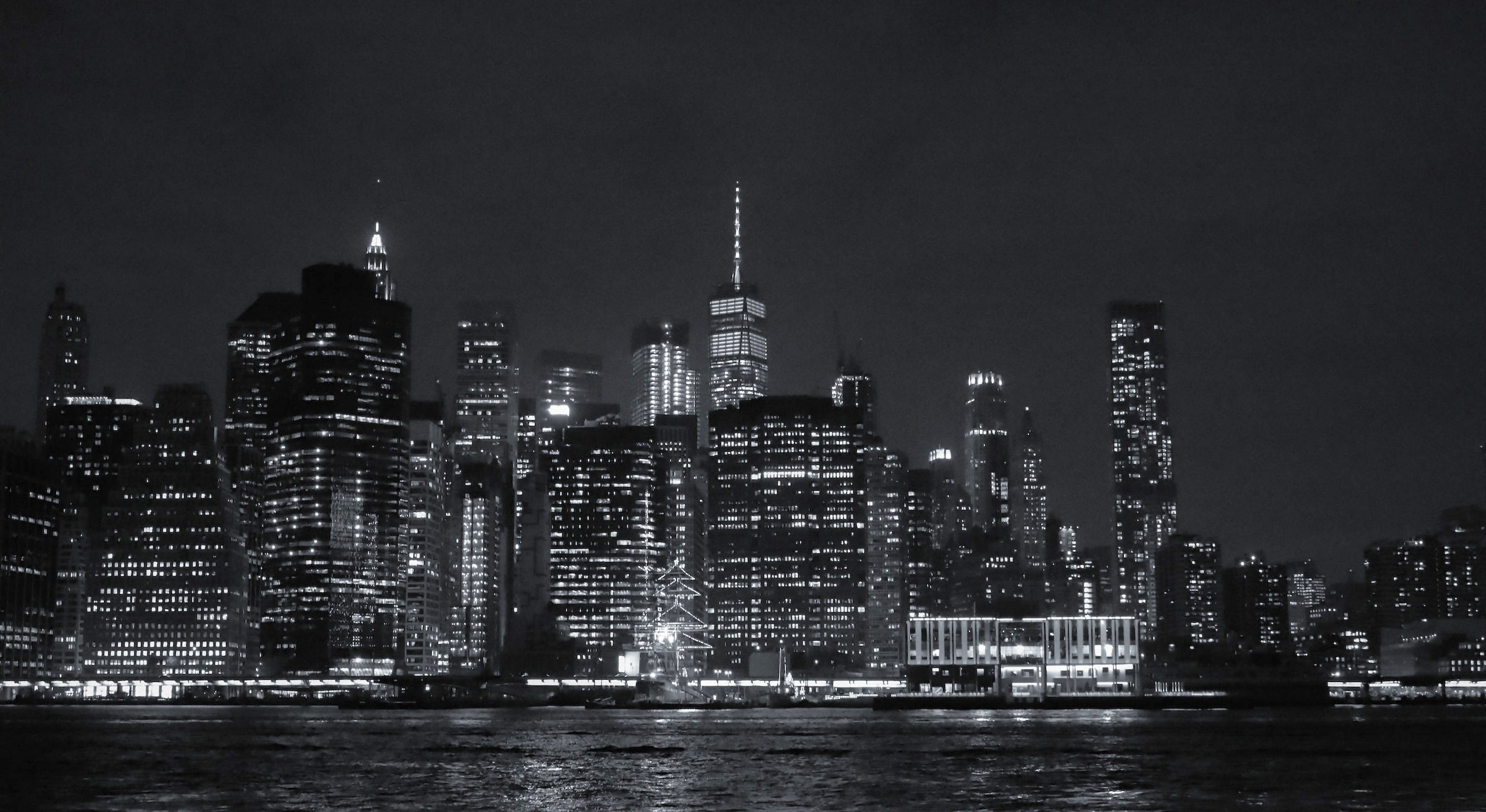 New York Night Skyline by Dean David