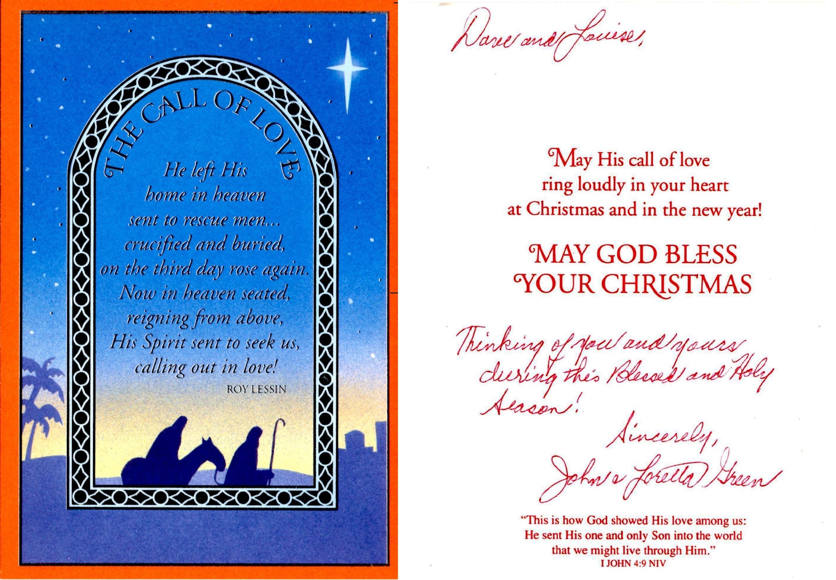 John Green's 2nd Christmas Card