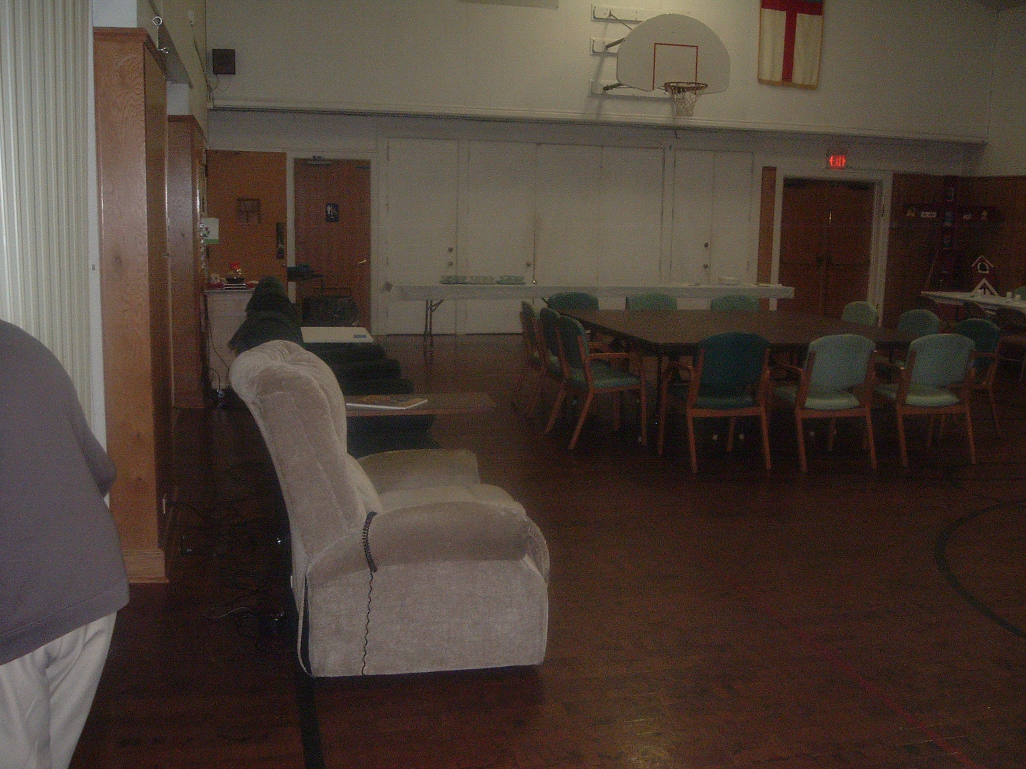 Respite Care Set-up in Gym with Luncheon