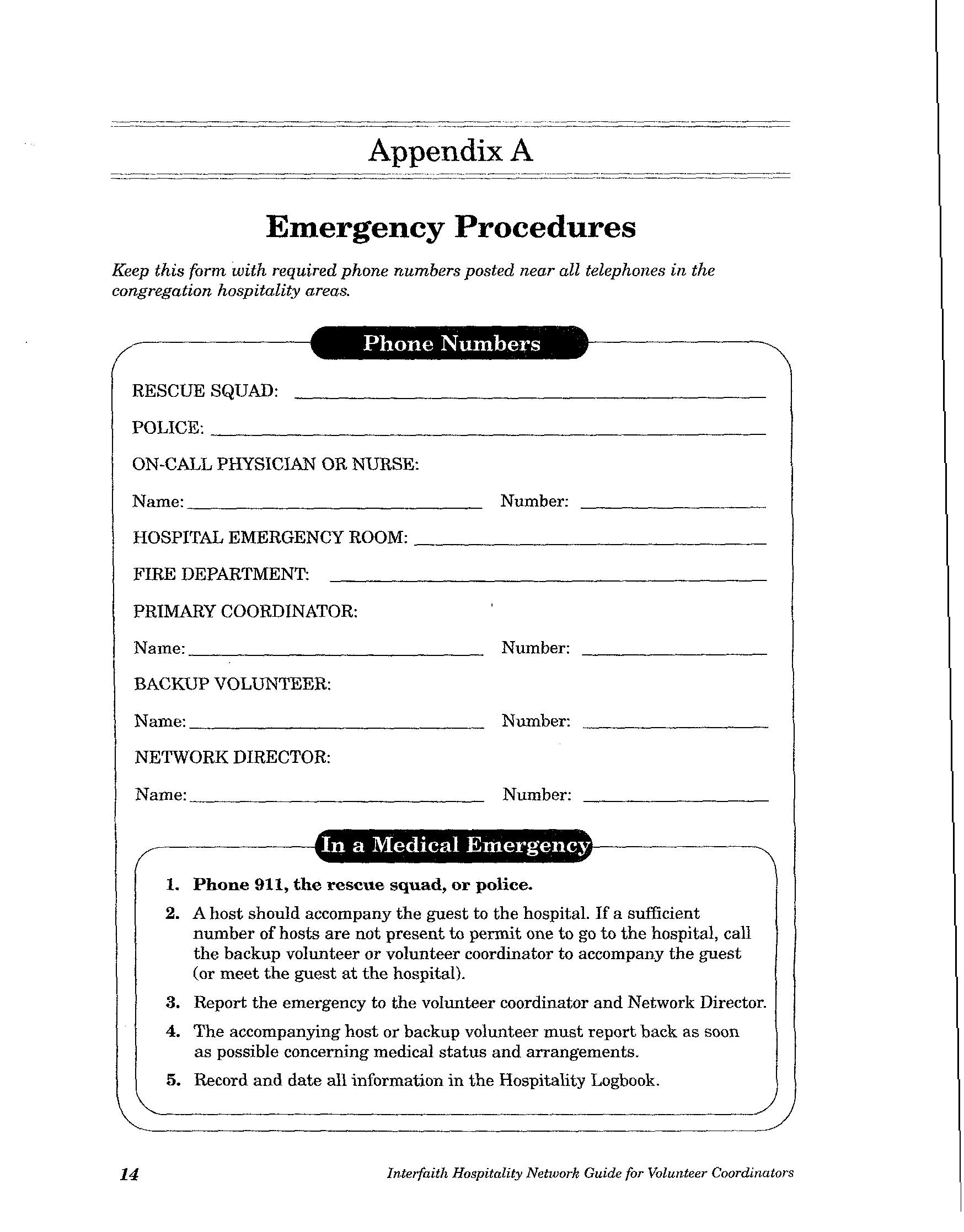 Emergency Procedures