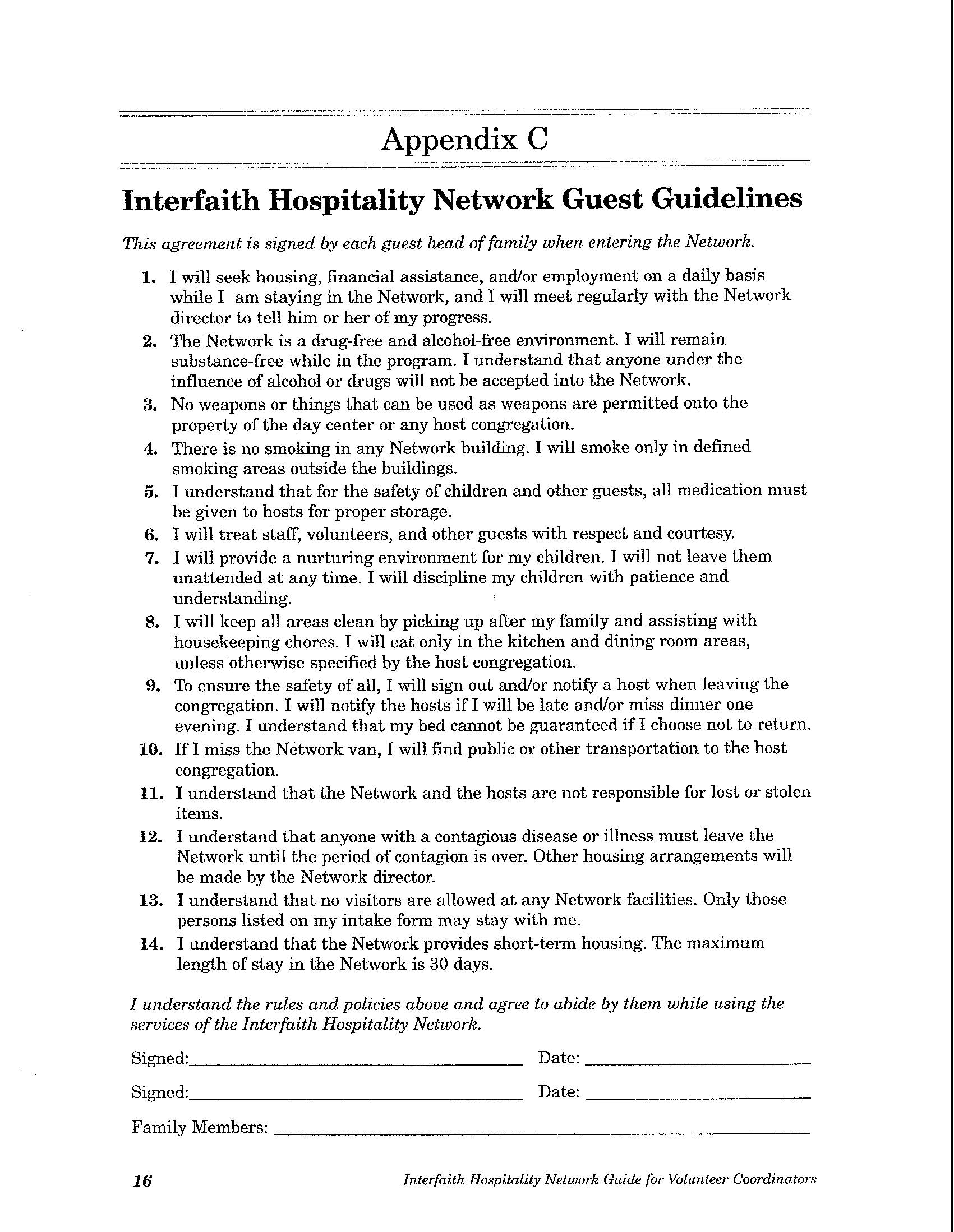 Guest Guidelines