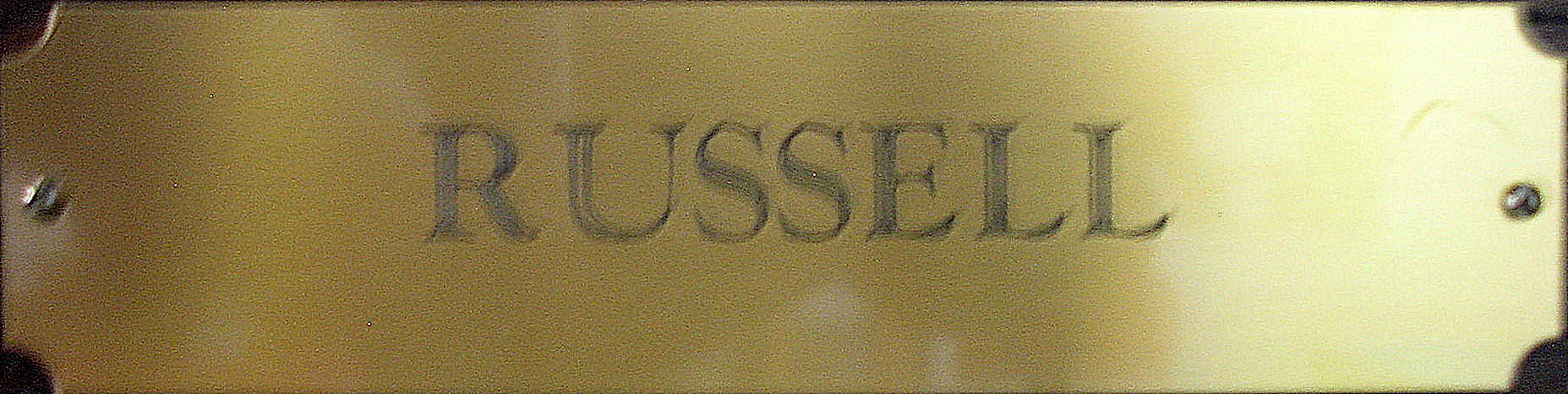 Plate RUSSELL