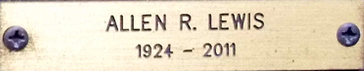 Plate ALLEN R LEWIS