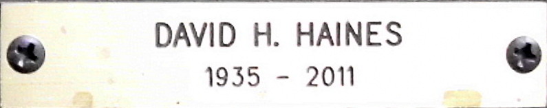 Plate DAVID H HAINES