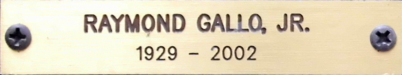 Plate RAYMOND GALLO JR