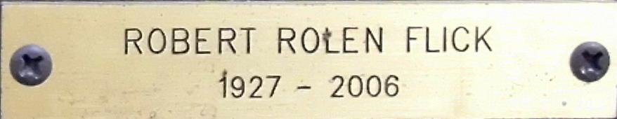 Plate ROBERT ROLEN FLICK