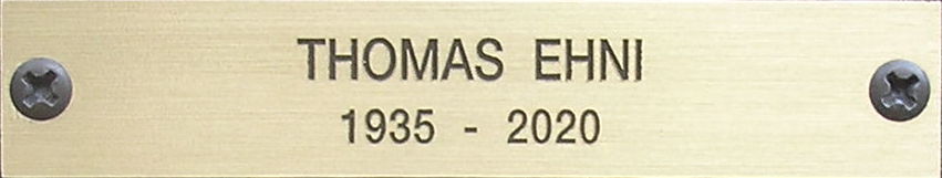 Plate THOMAS EHNI