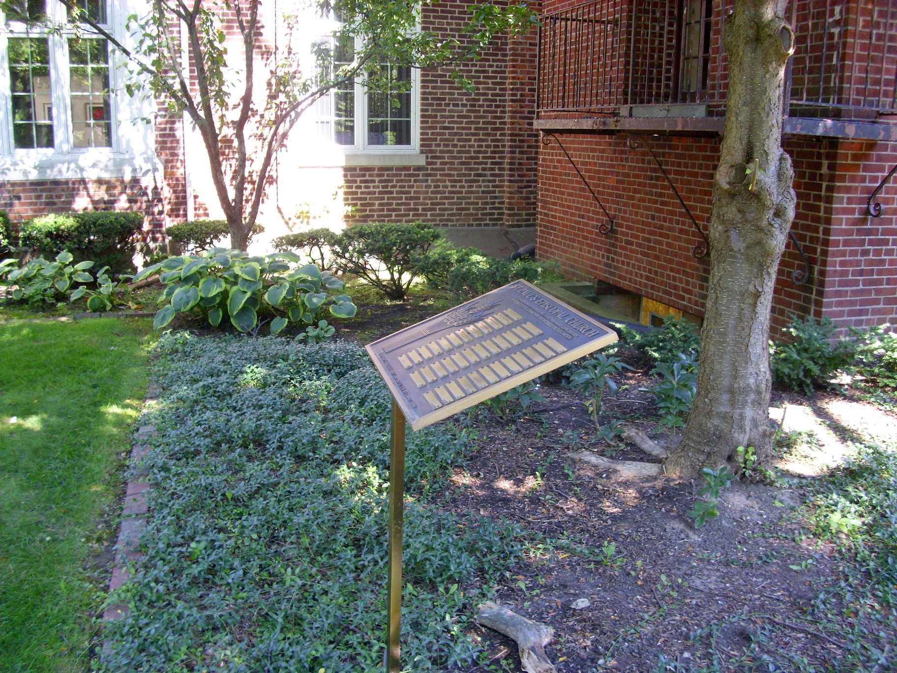 East Garden Plaque View, August, 2020