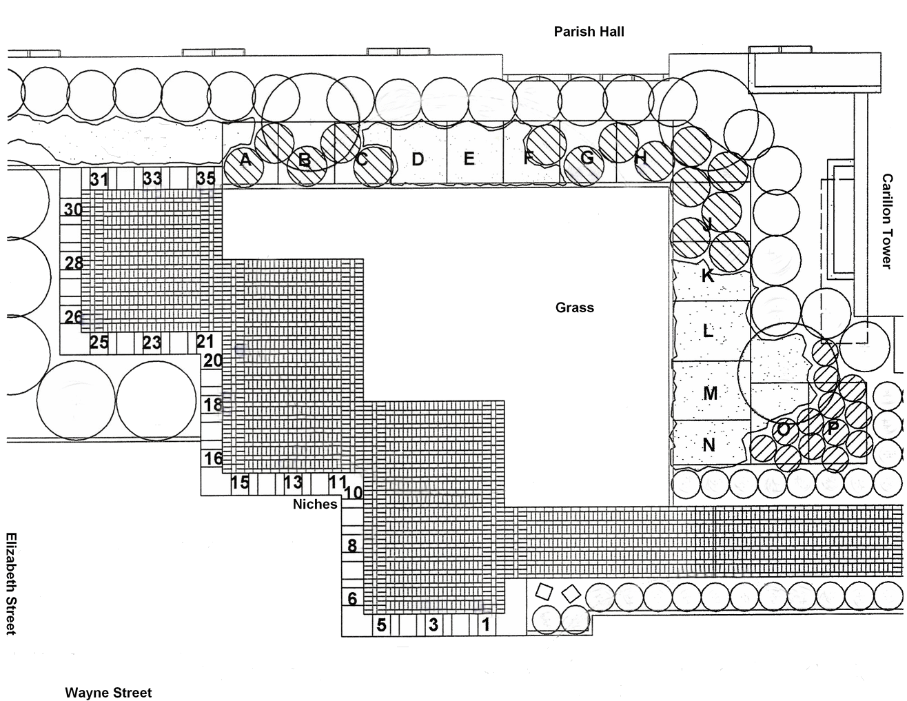 Memorial Garden Map