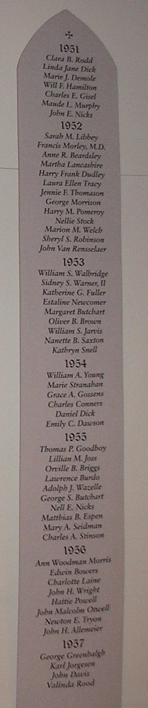 Necrology Panel 1951-1957