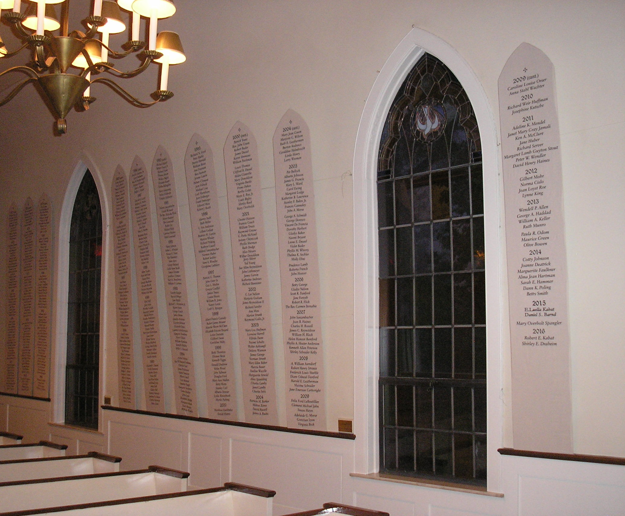 Necrology Panels East Wall, 2016